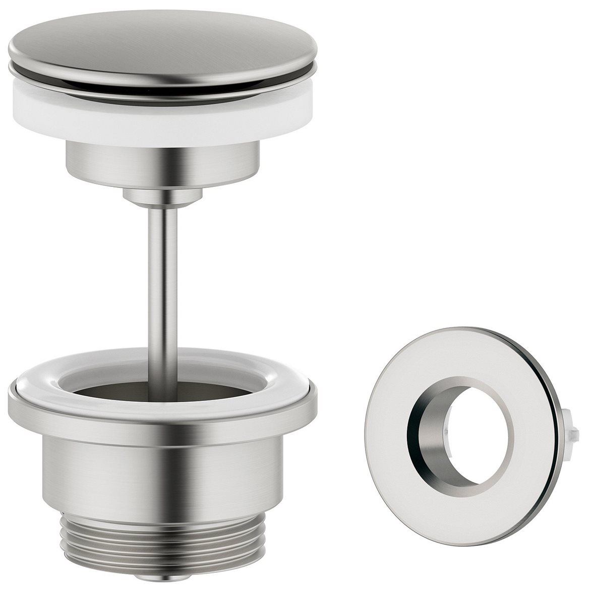 Damixa sulkeutumaton pohjaventtiili ja ylivuotorengas PVD teräs