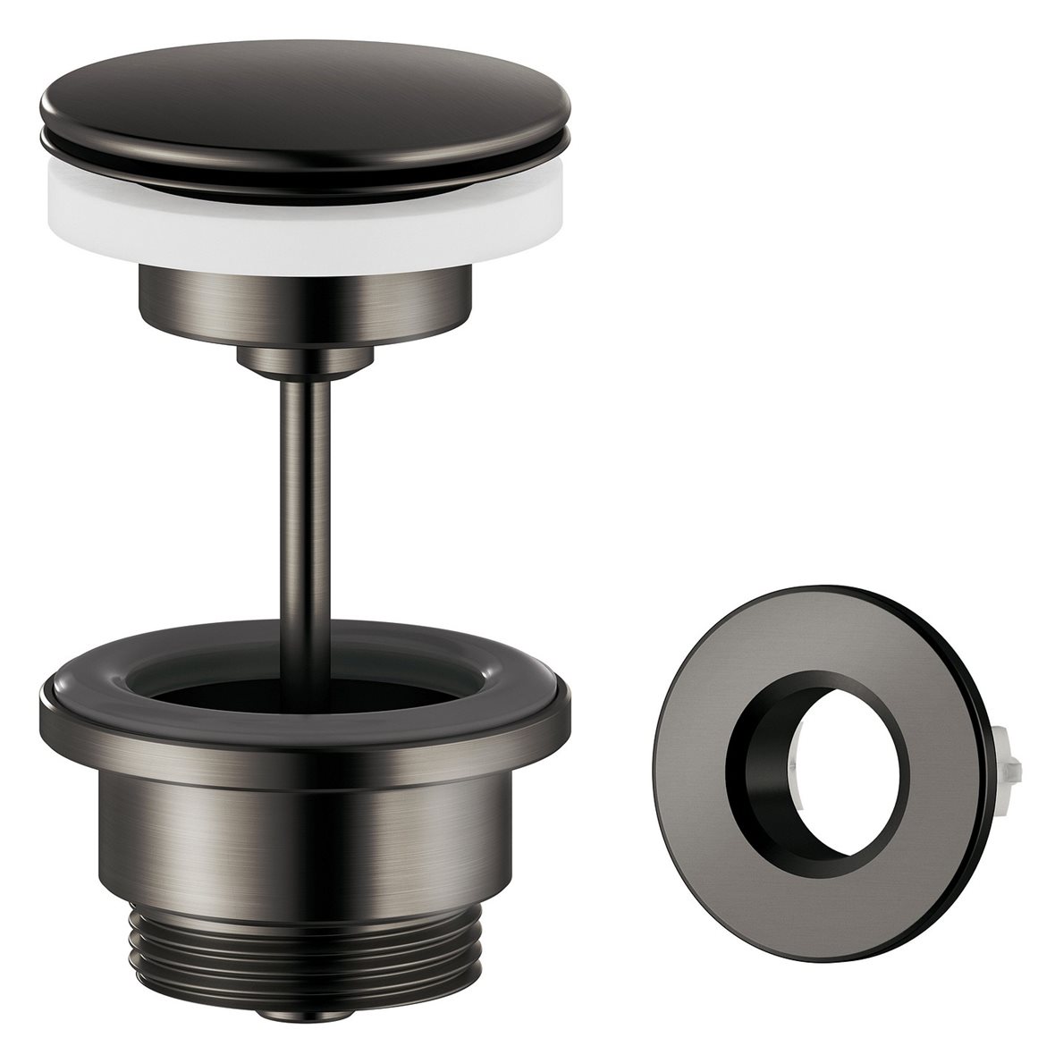 Damixa push-open pohjaventtiili PVD graphite grey