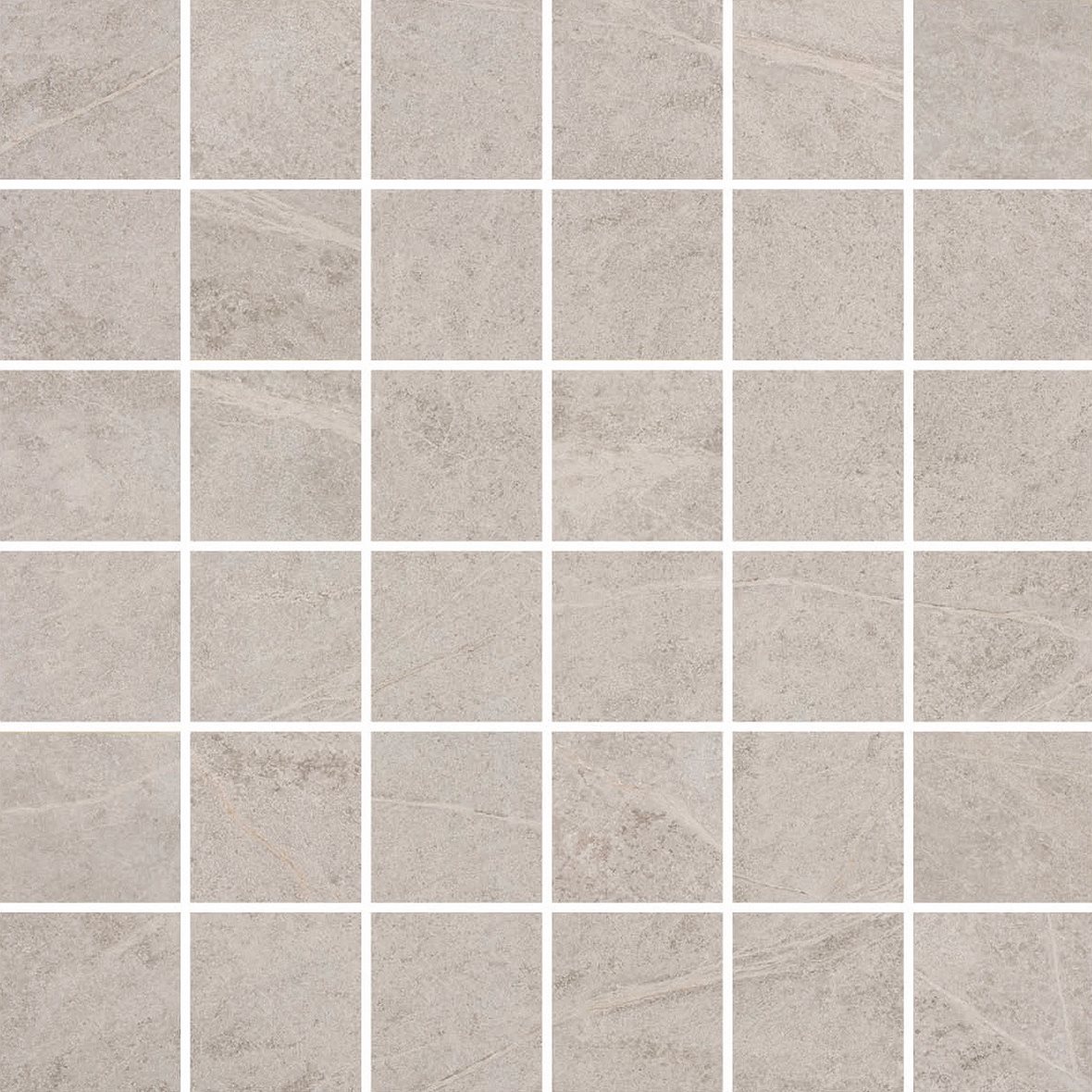 LPC Loimu lasitettu porcelanato mosaiikki seinälaatta lattialaatta 5X5 05 valkoinen tasapintainen matta vaalea beige kivi