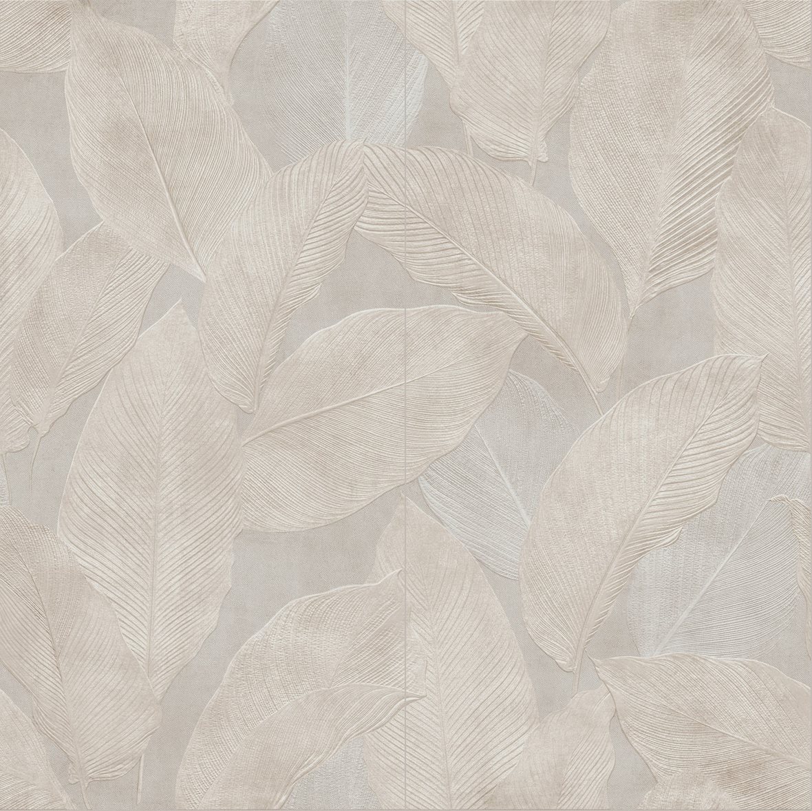 LPC Showall lasitettu kuviolaatta 120X120 Stone Leaf tasapintainen matta kokonaisuus 120X120 vaalea moniväri