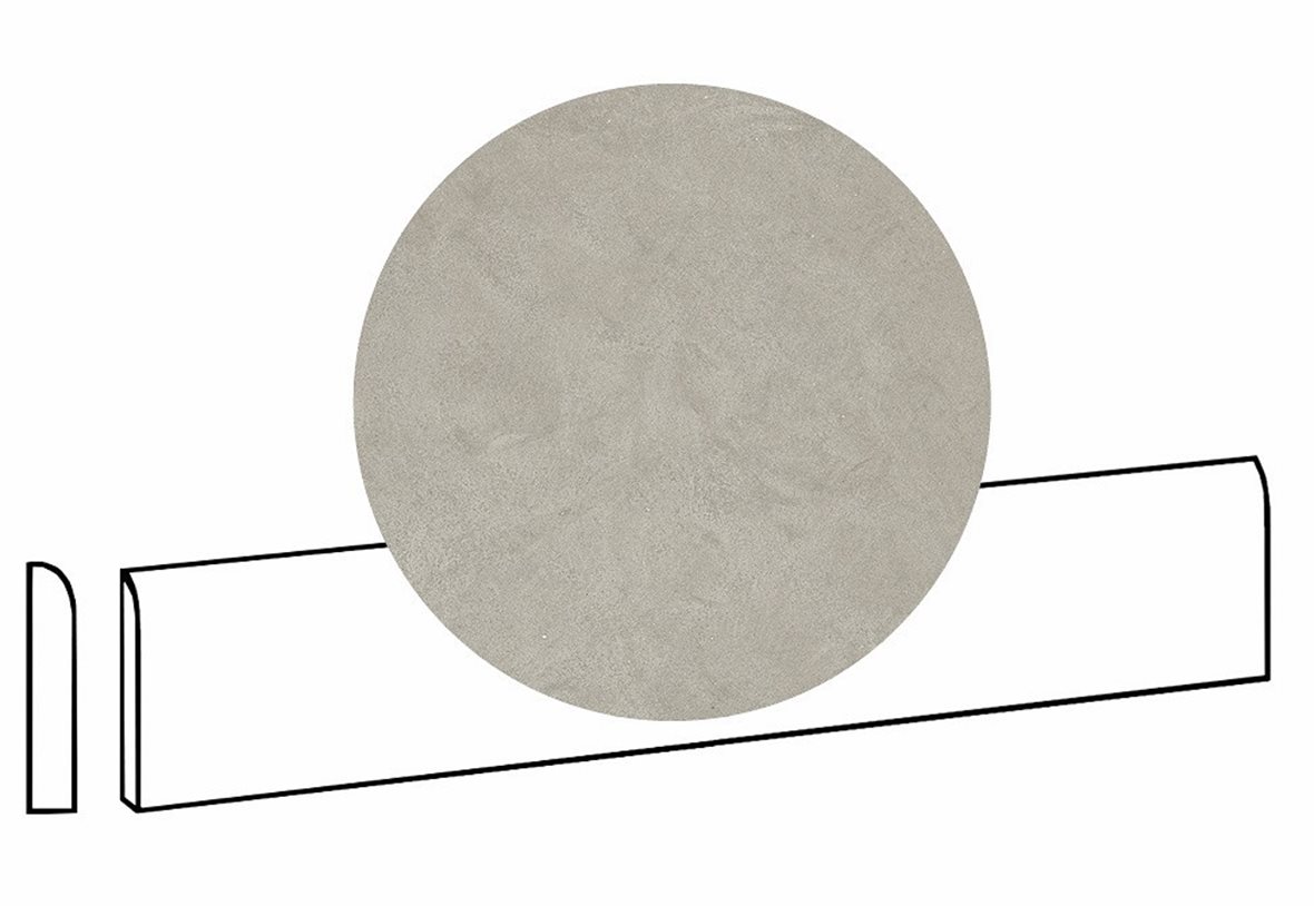 LPC Viva lasittamaton jalkalista pyöristetty pitkä sivu 7,2X60 07 hiekka tasapintainen matta keskitumma beige betoni