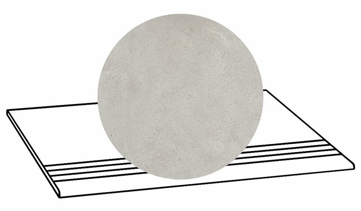 LPC Viva lasittamaton porraslaatta liukuesteuralla 30X60 02 helmi tasapintainen matta vaalea beige betoni