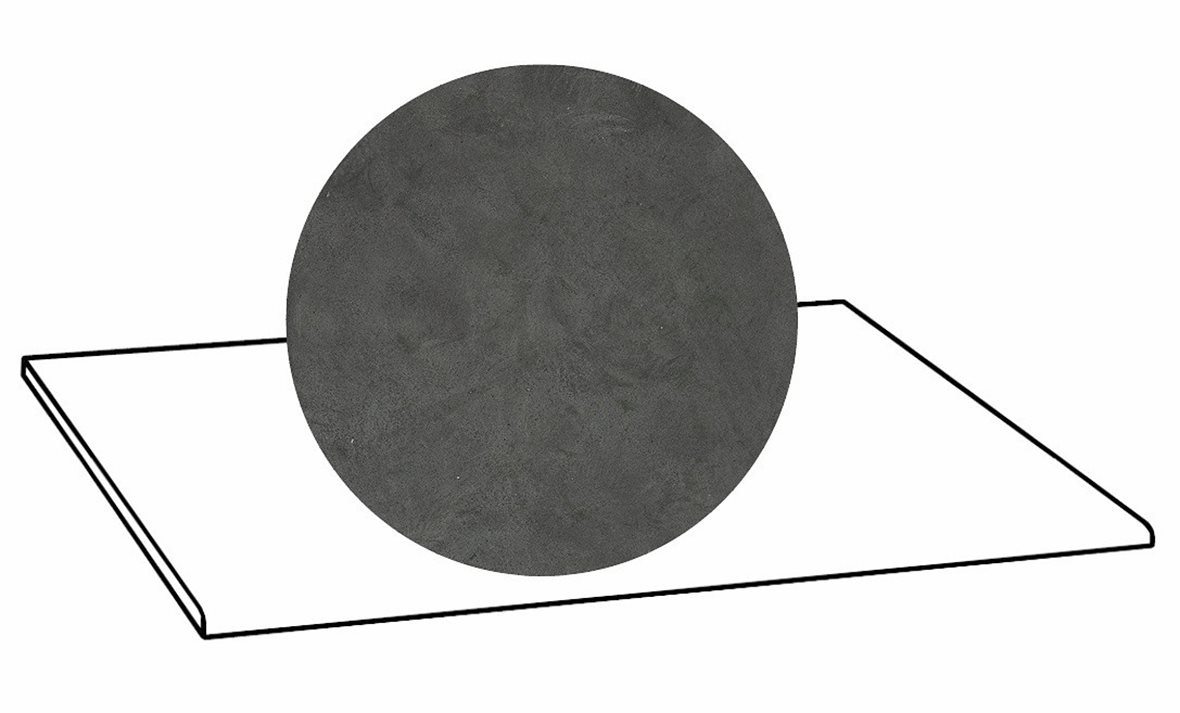 LPC Viva lasittamaton porraslaatta 30X60 05 basaltti tasapintainen matta tumma harmaa betoni