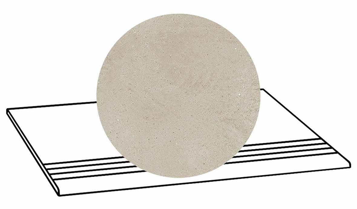 LPC Viva lasittamaton porraslaatta liukuesteuralla 30X60 06 pellava tasapintainen matta keskitumma harmaa betoni