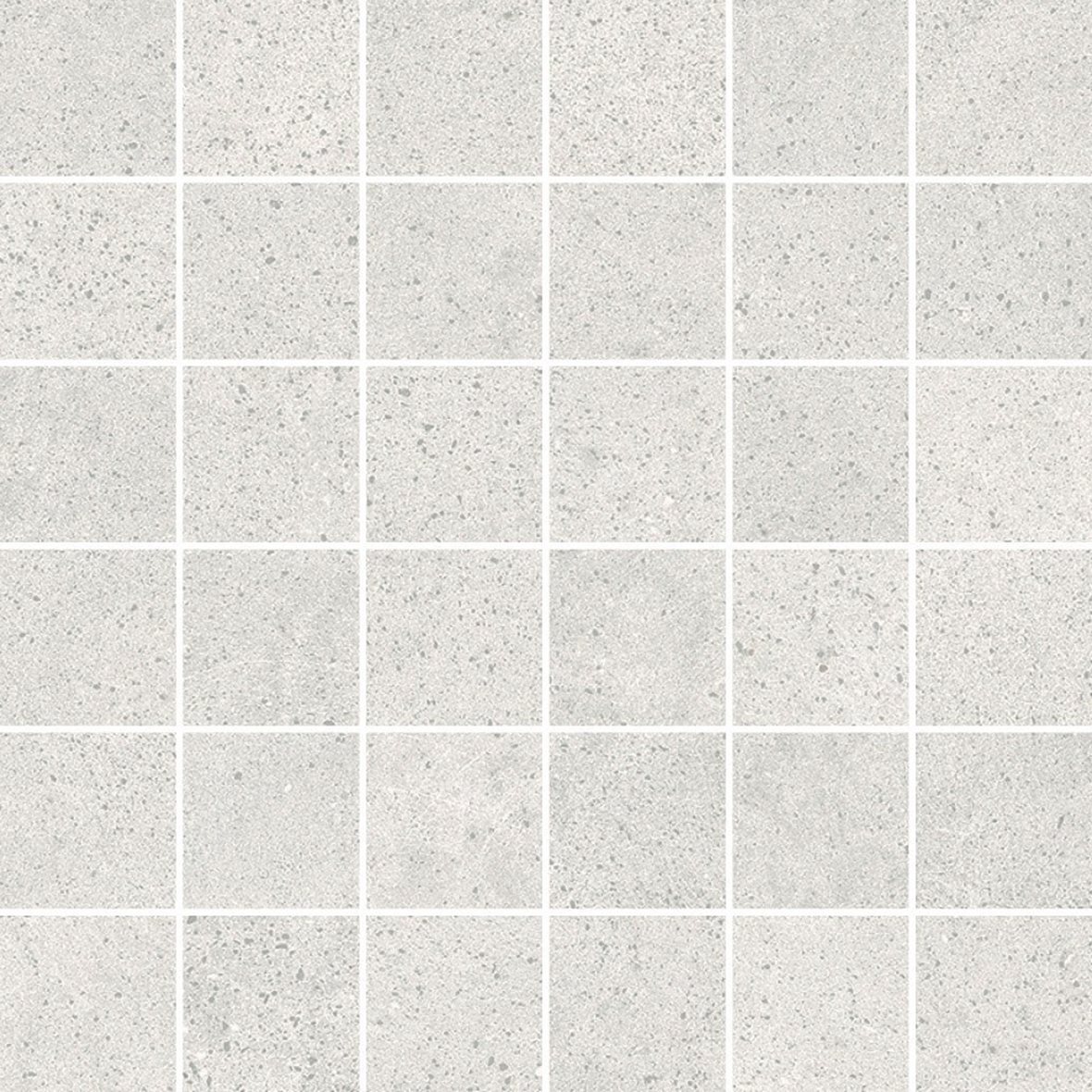 LPC Viva Mosaico lasittamaton porcelanato mosaiikki seinälaatta lattialaatta 5X5 01 jää tasapintainen matta vaalea valkoinen betoni