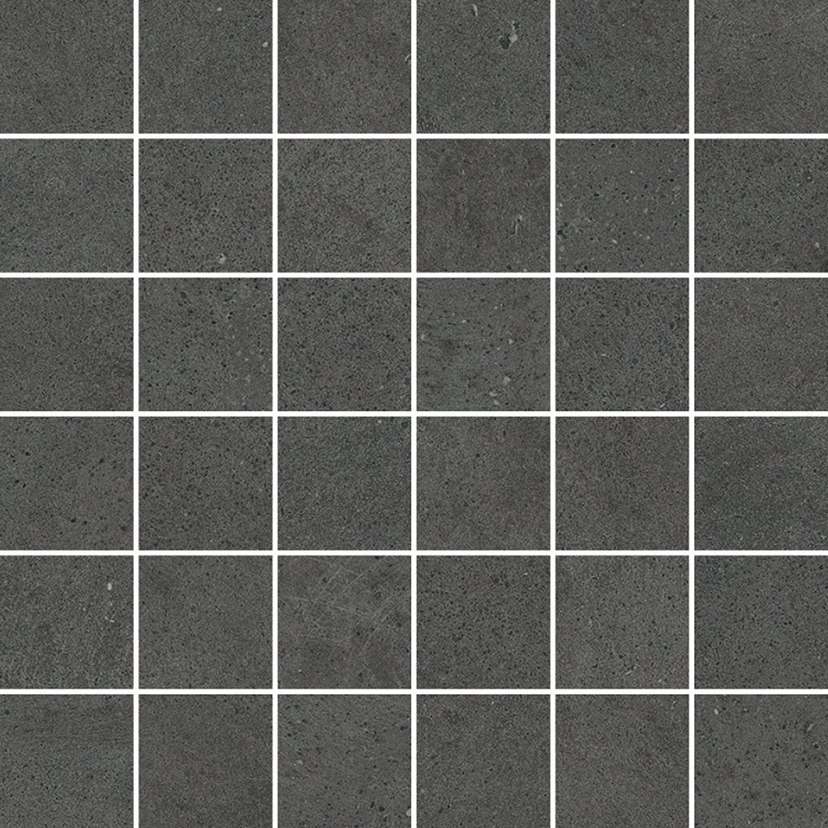 LPC Viva Mosaico lasittamaton porcelanato mosaiikki seinälaatta lattialaatta 5X5 05 basaltti tasapintainen matta tumma harmaa betoni