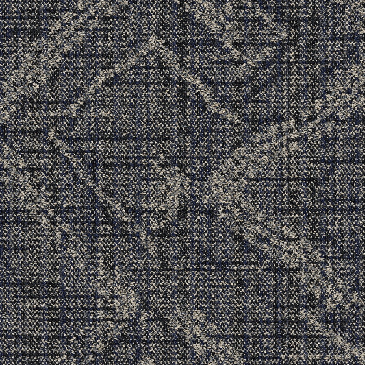 Interface Crafted Connections Dual Effect tekstiililaatta 1922007 Navy 50X50