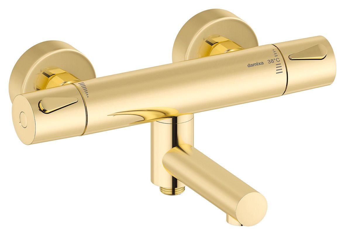 Damixa Silhouet suihkuhana juoksuputkella kiiltävä messinki