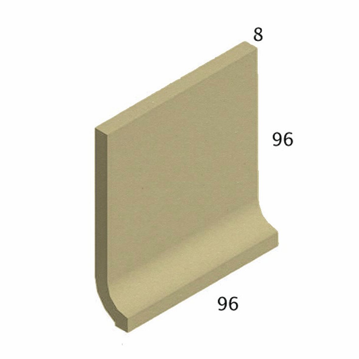 Pukkila Natura lasittamaton holkkalista 9,6X9,6 Sitruunankeltainen 4425SB/1C tasapintainen matta keltainen