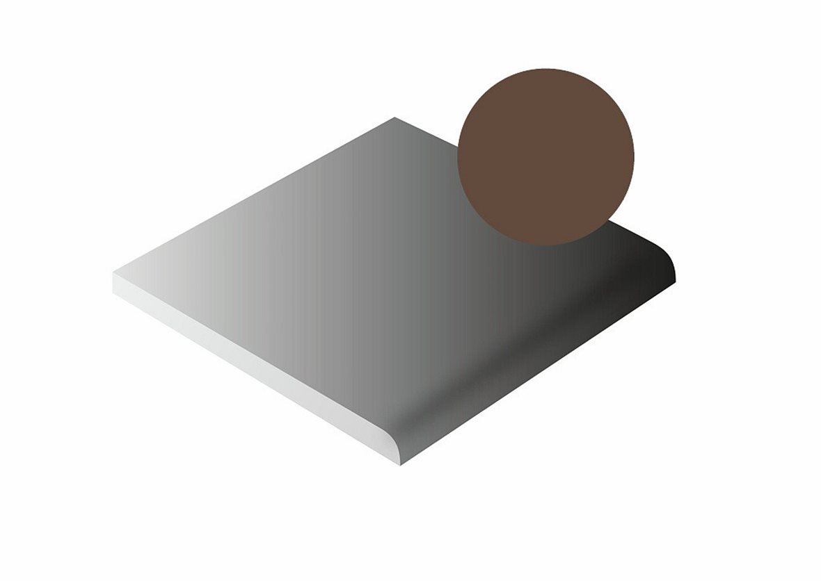 LPC Plain Colours lasittamaton porcelanato seinälaatta lattialaatta 10X10 Chocolate tasapintainen matta pyöristetty reuna tumma ruskea yksivärinen