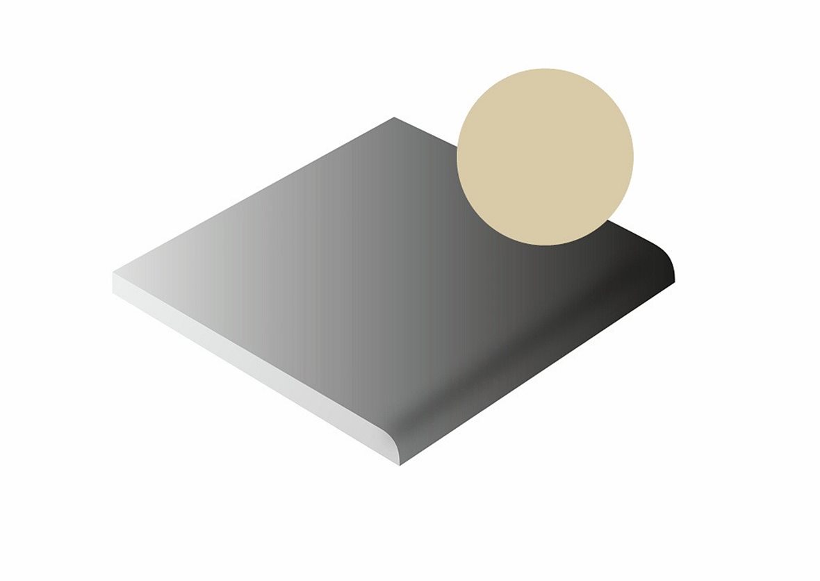 LPC Plain Colours lasittamaton porcelanato seinälaatta lattialaatta 10X10 Ivory tasapintainen matta pyöristetty reuna vaalea beige yksivärinen