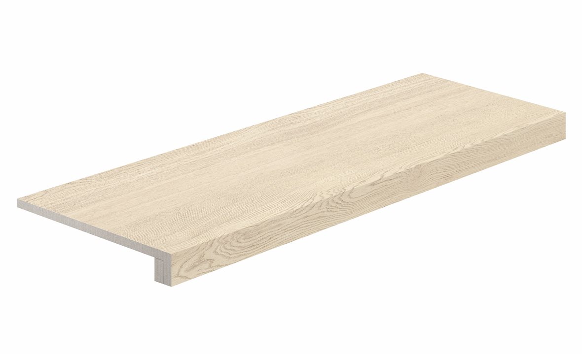 LPC Oak lasitettu porraslaatta reunalla 32,5x120 01 cream tasapintainen matta vaalea beige puu