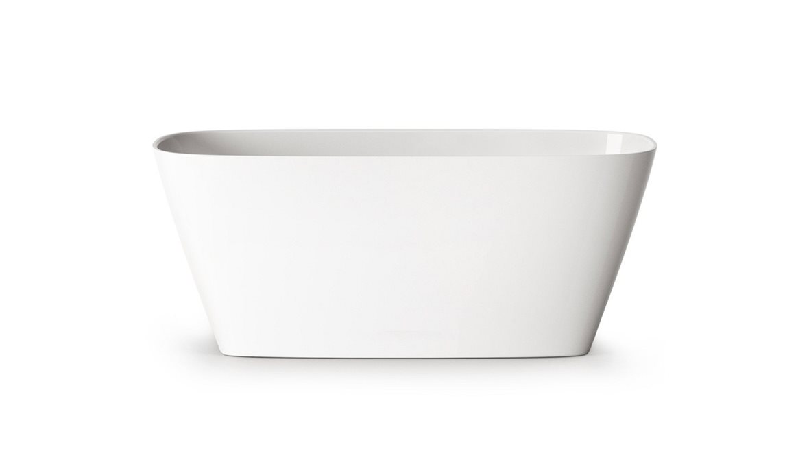 PAA Duna pieni kylpyamme 150x65x60 cm kiiltävä valkoinen valumarmori vapaasti sijoitettava