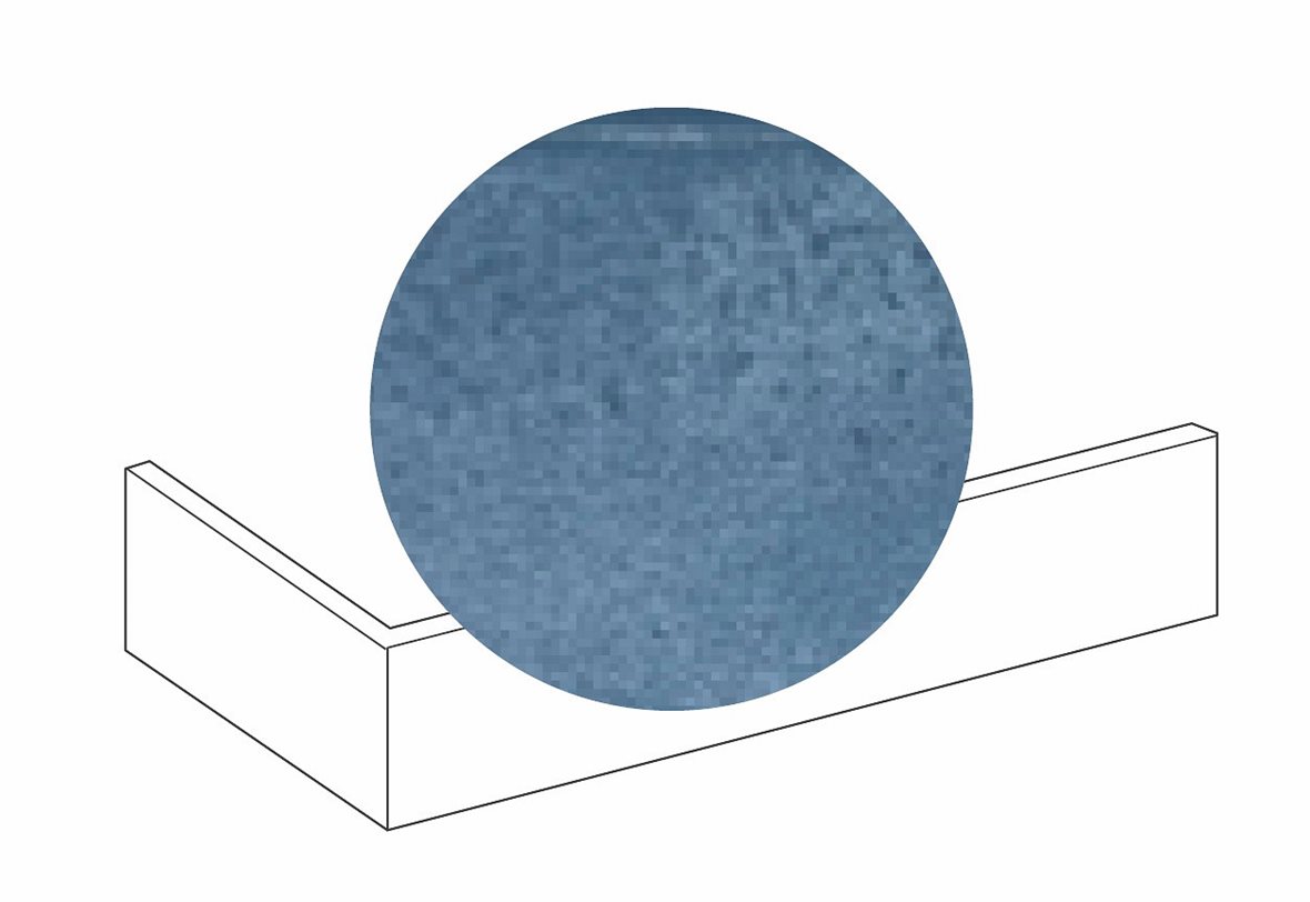 LPC Luminare lasitettu kulmapala 4,8X35 05 blue laineileva matta keskitumma sininen vivahteikas
