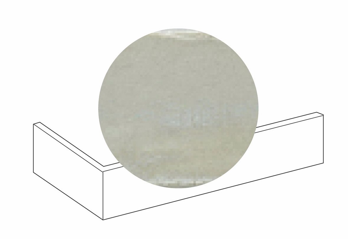 LPC Luminare lasitettu kulmapala 4,8X35 06 powder laineileva matta vaalea beige vivahteikas