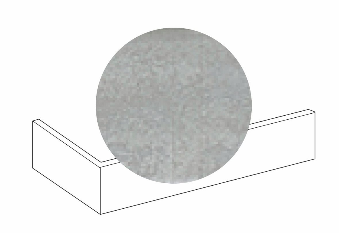 LPC Luminare lasitettu kulmapala 4,8X35 02 grey laineileva matta keskitumma harmaa vivahteikas