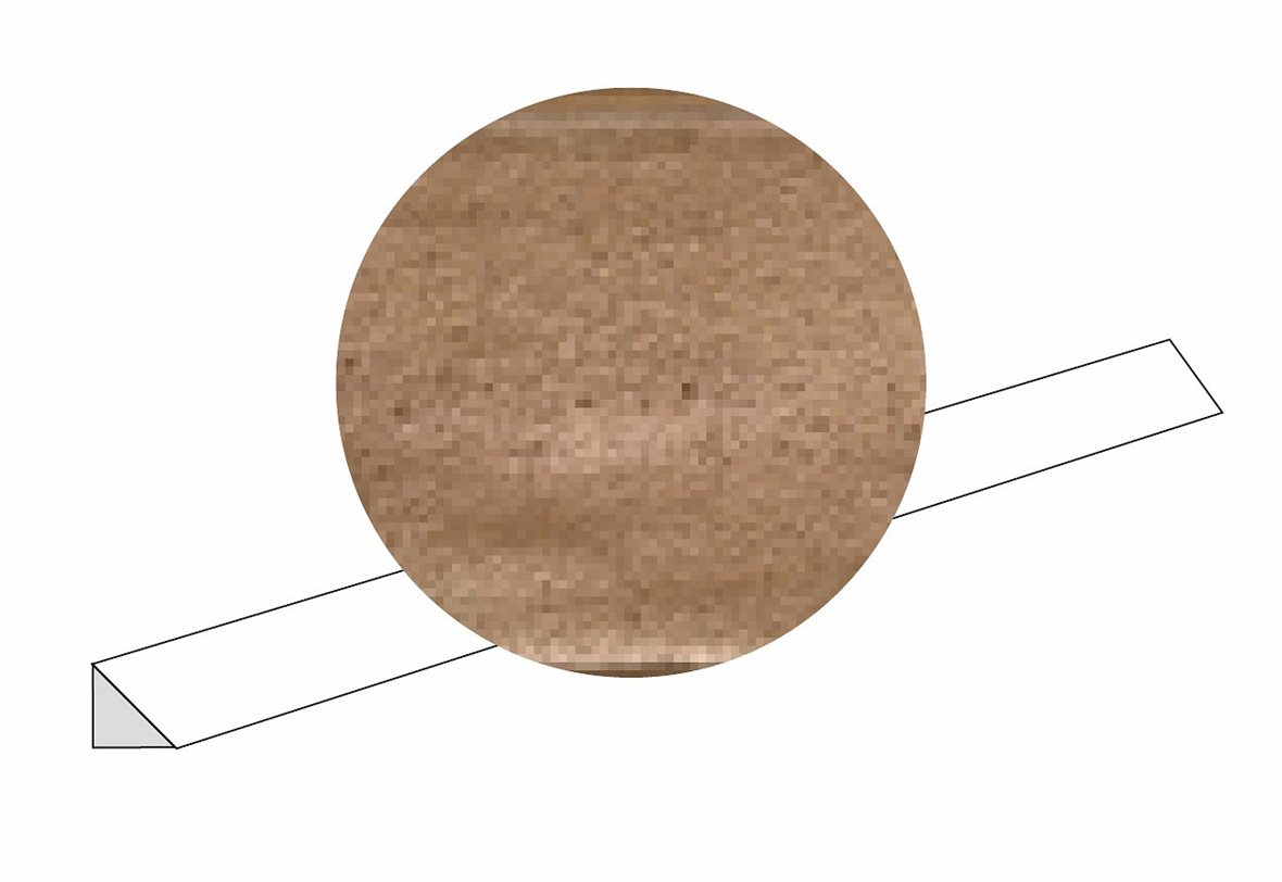 LPC Luminare lasitettu boordi 1,4X45 08 brown laineileva matta keskitumma ruskea vivahteikas