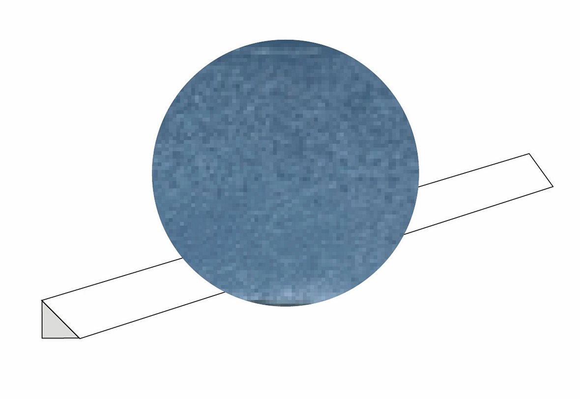 LPC Luminare lasitettu boordi 1,4X45 05 blue laineileva matta keskitumma sininen vivahteikas