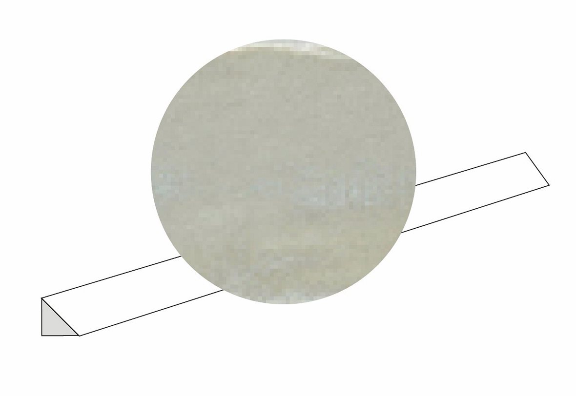 LPC Luminare lasitettu boordi 1,4X45 06 powder laineileva matta vaalea beige vivahteikas
