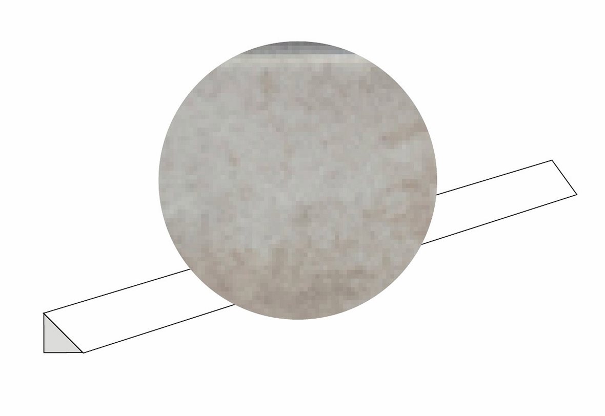 LPC Lusteria lasitettu boordi 1,4X45 06 powder laineileva kiiltävä vaalea harmaa vivahteikas