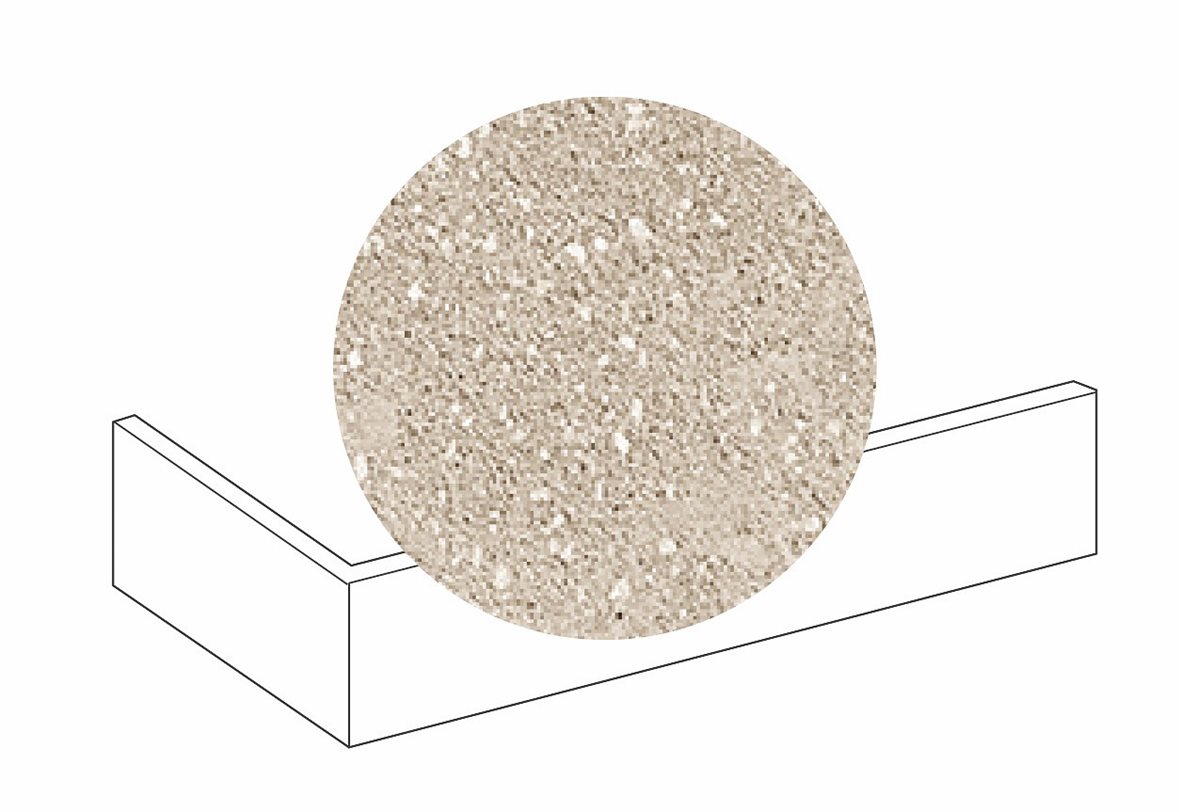 LPC Artisano lasitettu kulmapala 4,8X35 07 sand laineileva matta keskitumma beige terrazzo