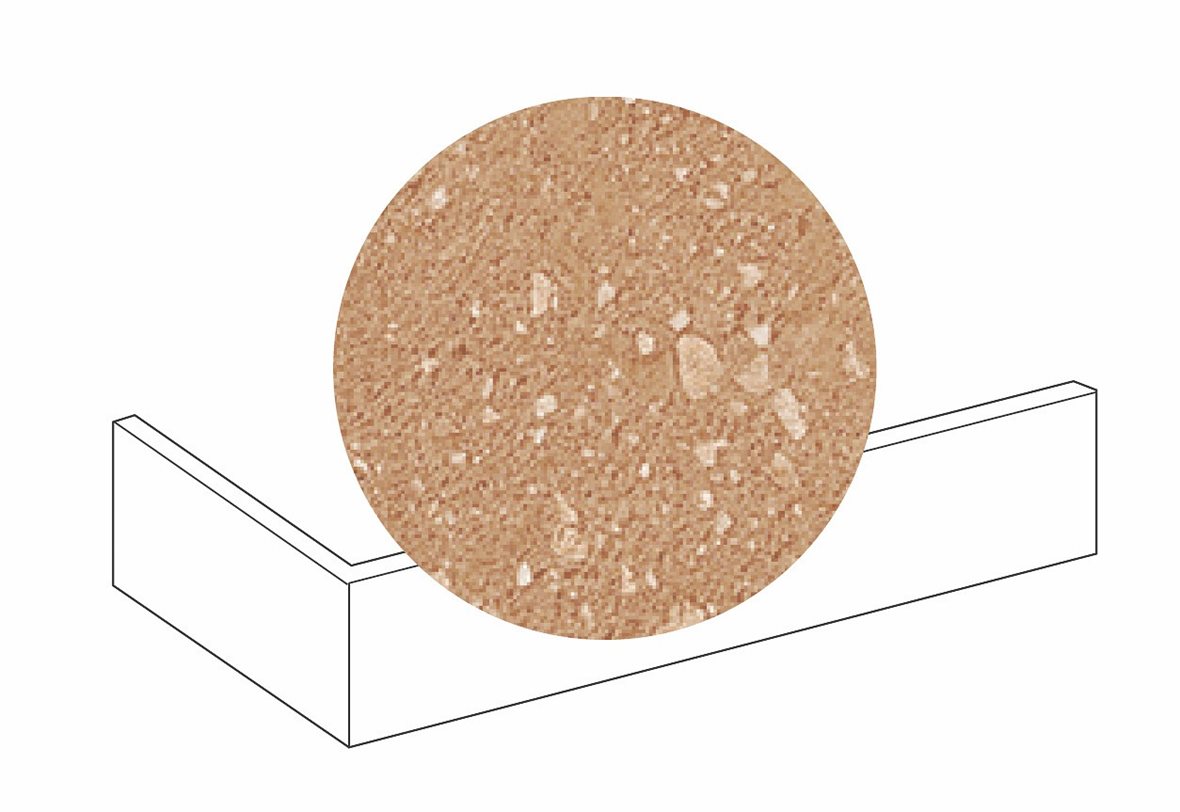 LPC Artisano lasitettu kulmapala 4,8X35 08 brown laineileva matta keskitumma ruskea terrazzo