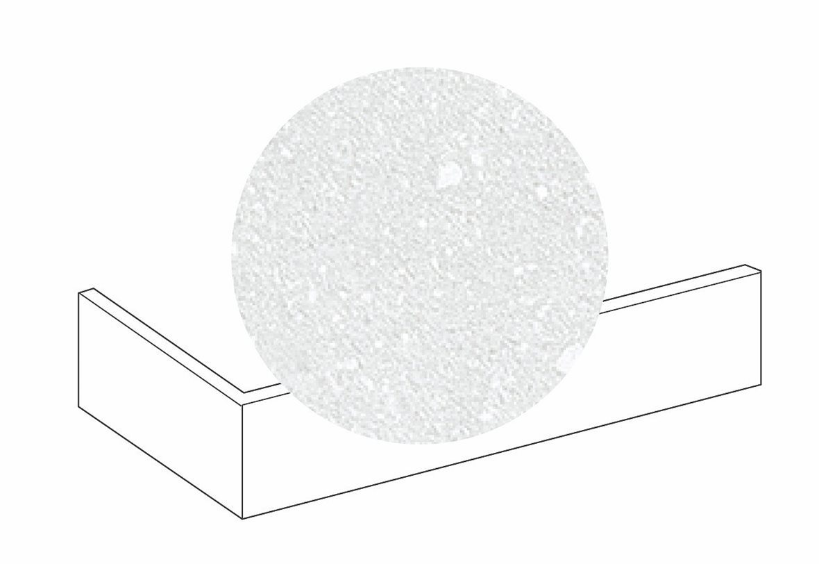 LPC Artisano lasitettu kulmapala 4,8X35 01 chalk laineileva matta vaalea valkoinen terrazzo