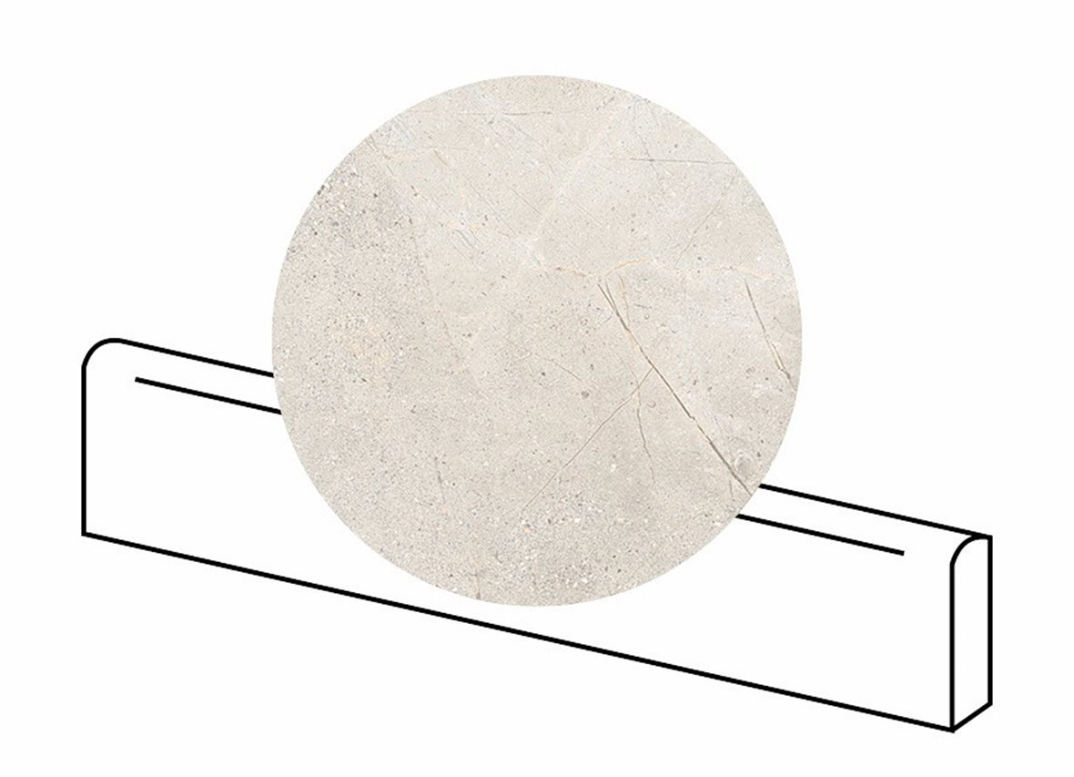 LPC Terranova lasitettu jalkalista 7,5X60 04 pale grey tasapintainen matta vaalea harmaa kivi