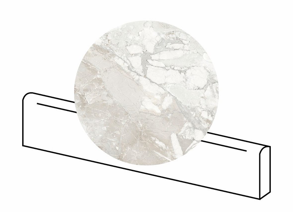 LPC Elysian lasitettu jalkalista 7,5X60 02 snow tasapintainen matta vaalea beige kivi