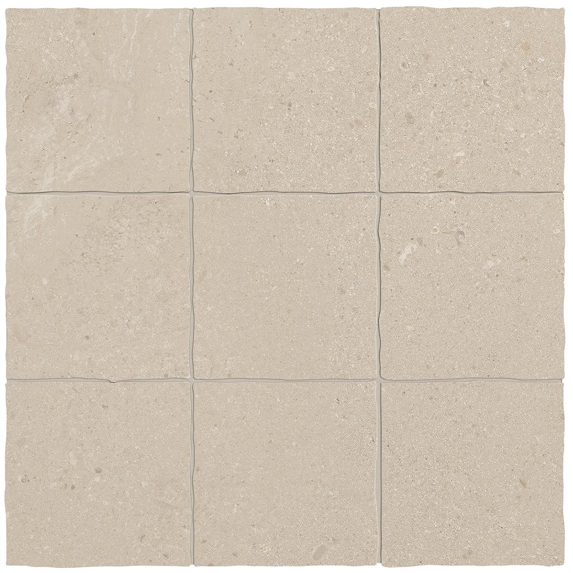 LPC Ravello lasitettu porcelanato seinälaatta 9,7X9,7 02 powder tasapintainen matta keskitumma beige kivi
