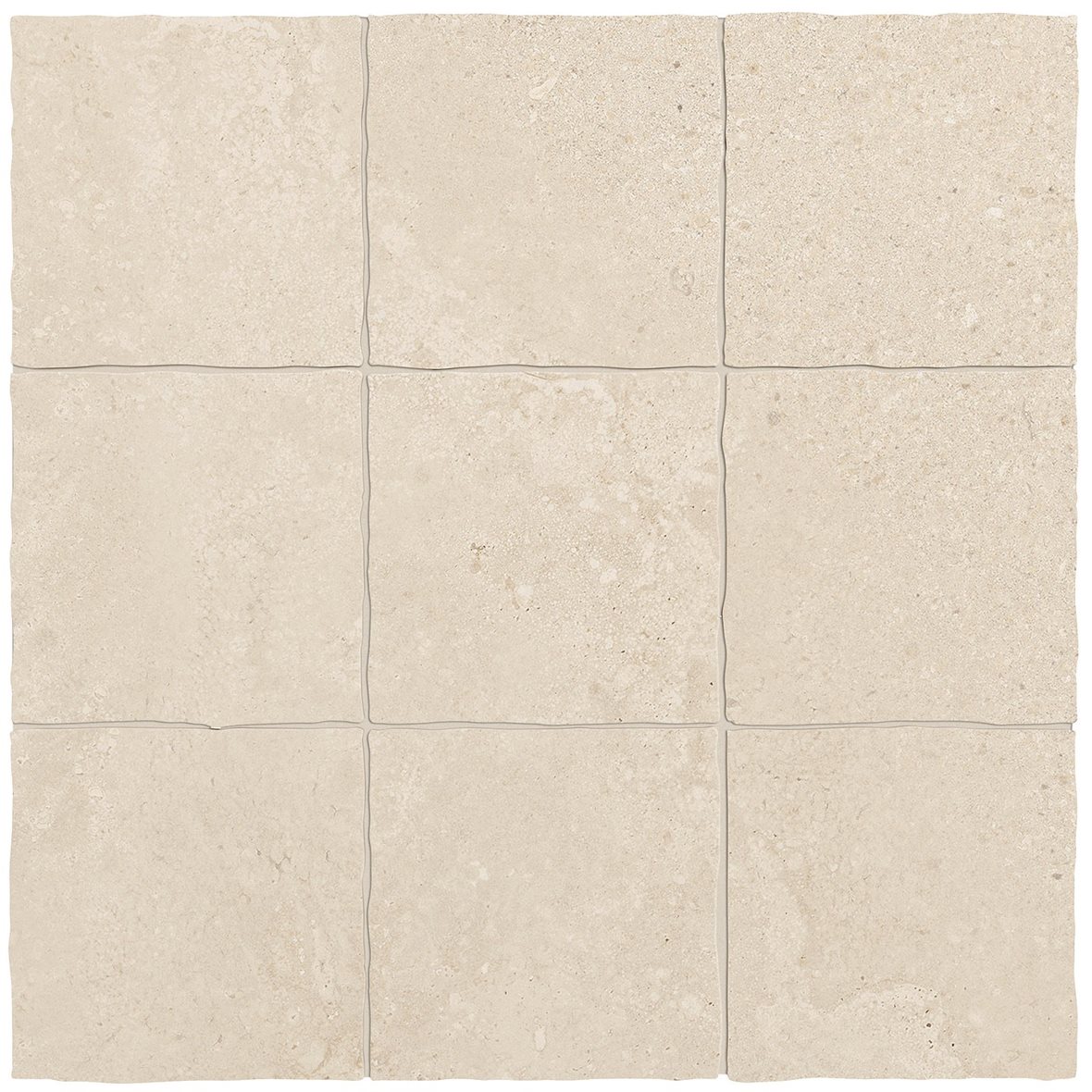 LPC Ravello lasitettu porcelanato seinälaatta 9,7X9,7 03 ivory tasapintainen matta vaalea beige kivi