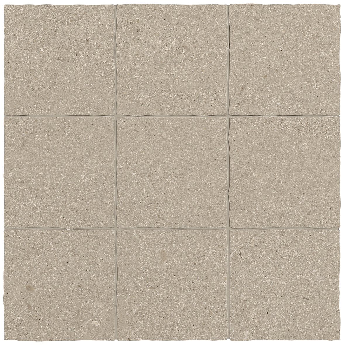 LPC Ravello lasitettu porcelanato seinälaatta 9,7X9,7 01 sand tasapintainen matta keskitumma ruskea kivi