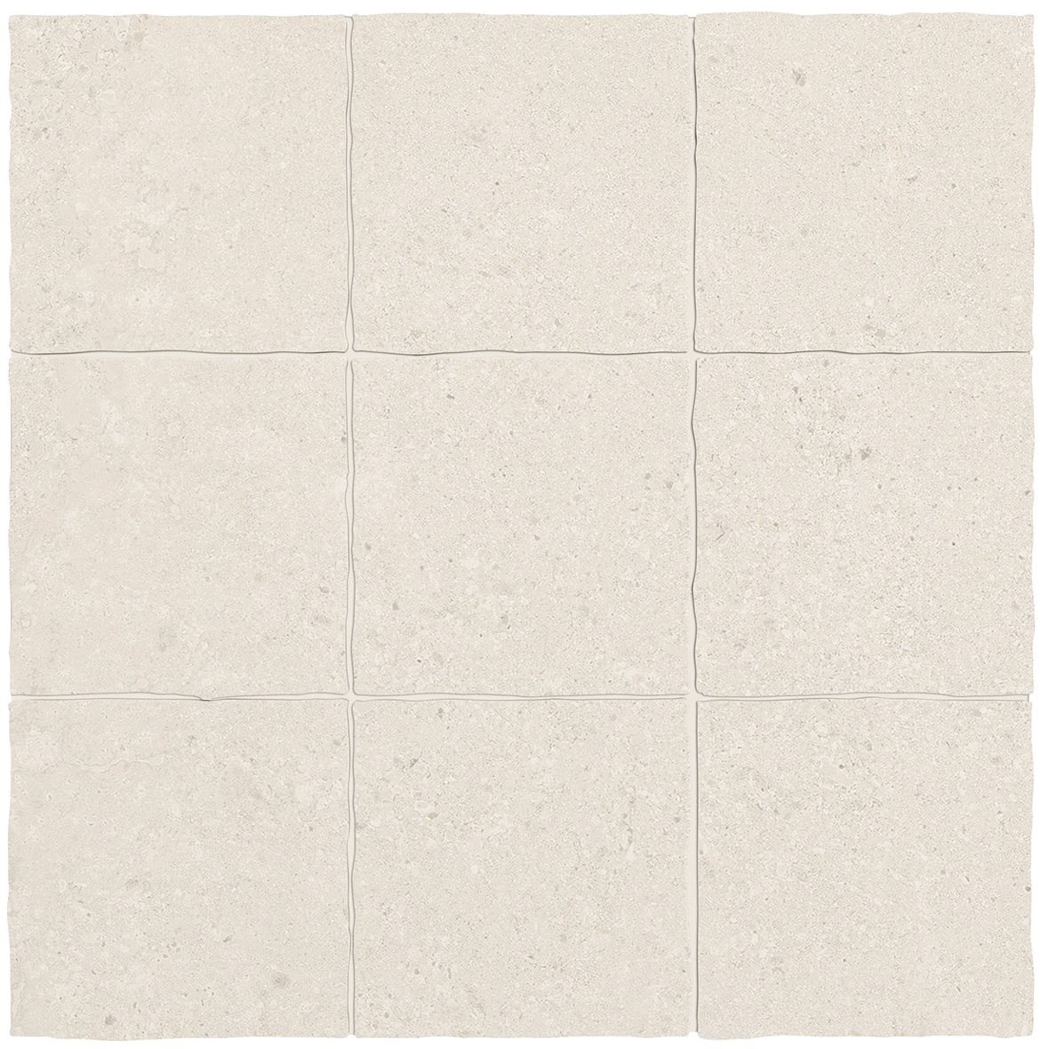 LPC Ravello lasitettu porcelanato seinälaatta 9,7X9,7 04 chalk tasapintainen matta vaalea beige kivi