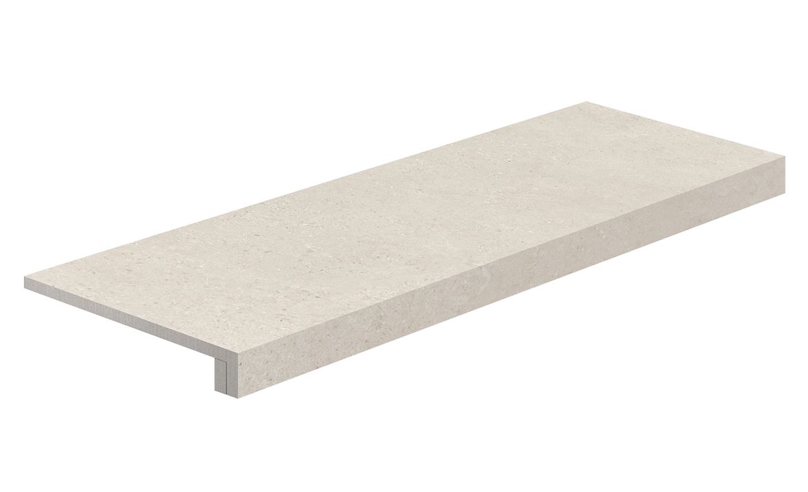 LPC Ravello lasitettu porraslaatta reunalla 32,5X120 04 chalk tasapintainen matta vaalea beige kivi