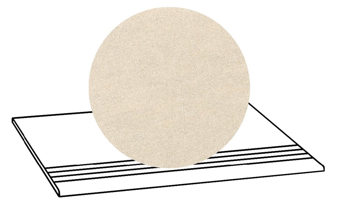 LPC Volcano Re60 lasittamaton porraslaatta liukuesteuralla 30X60 04 sand tasapintainen matta vaalea kivi