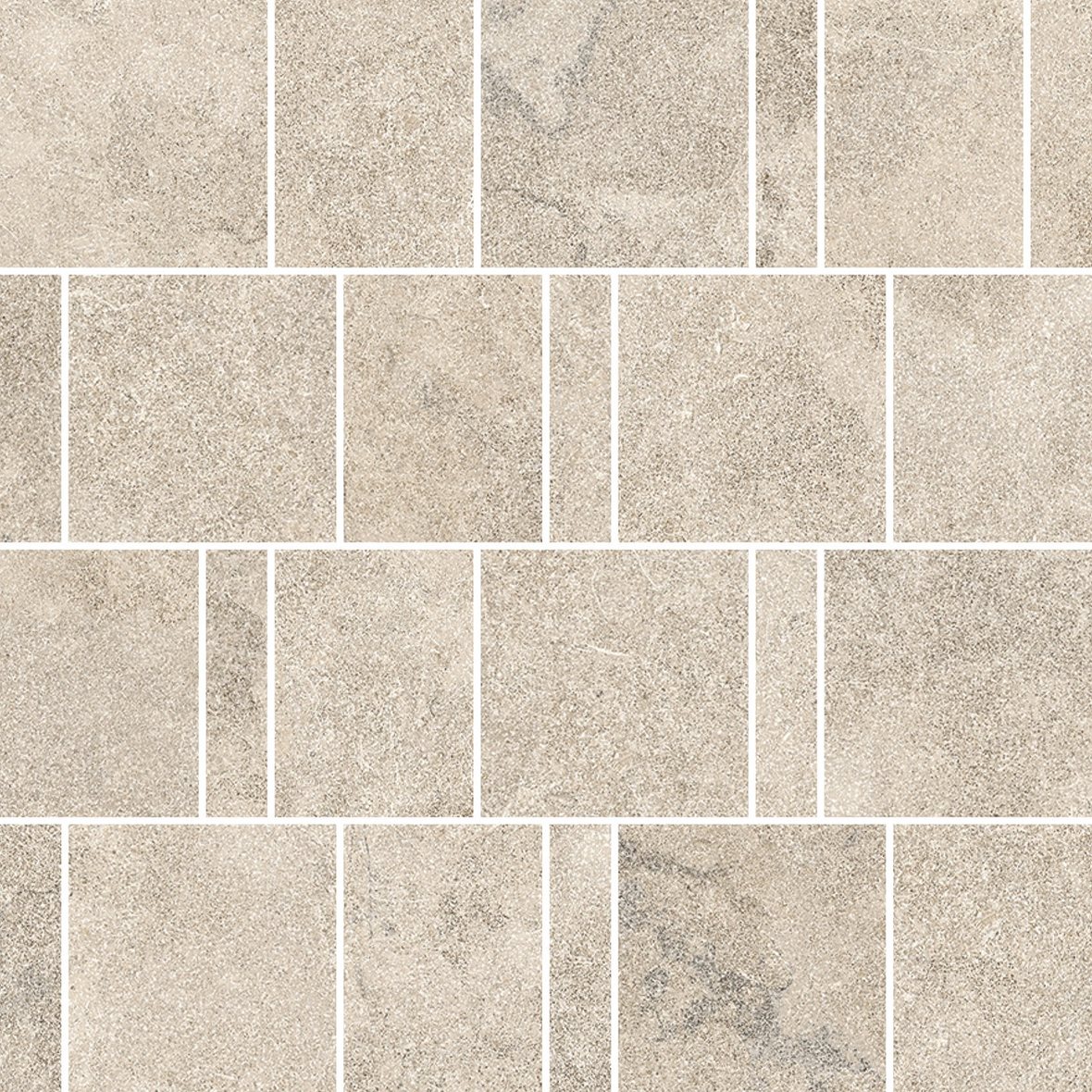 LPC Portland Cross lasittamaton porcelanato mosaiikki seinälaatta lattialaatta 03 sand tasapintainen silotettu matta Pave keskitumma beige kivi