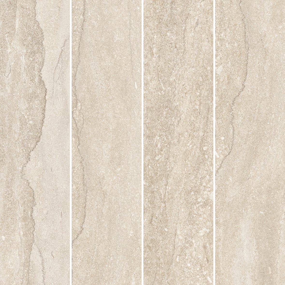 LPC Portland Vein lasittamaton porcelanato mosaiikki seinälaatta lattialaatta 7,3X29,8 02 ivory tasapintainen silotettu matta Stripe keskitumma beige
