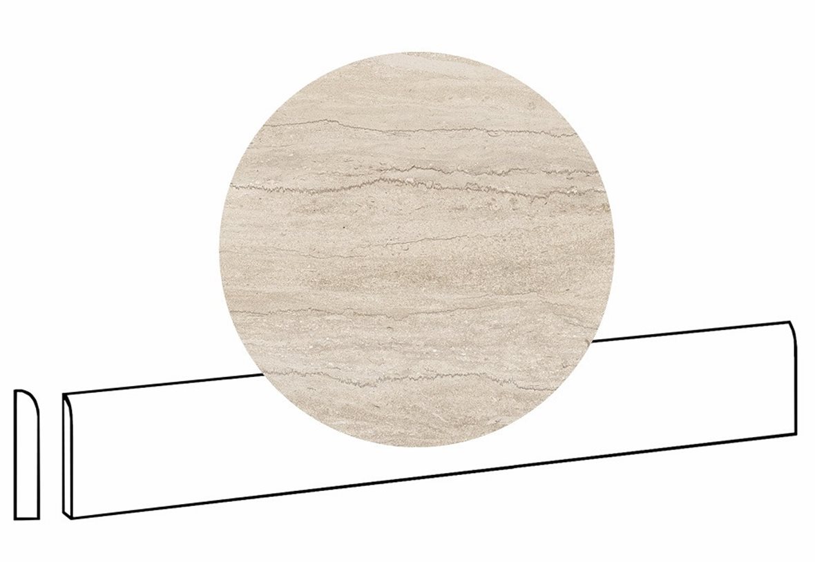 LPC Portland Strong lasittamaton jalkalista pyöristetty pitkä sivu 7X60 03 sand tasapintainen silotettu matta keskitumma beige kivi