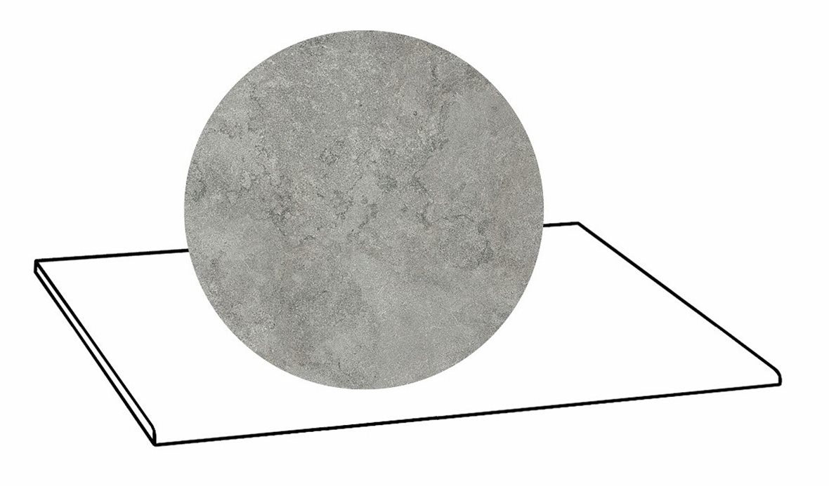 LPC Portland Cross lasittamaton porraslaatta 30X60 05 grey tasapintainen silotettu matta keskitumma harmaa kivi