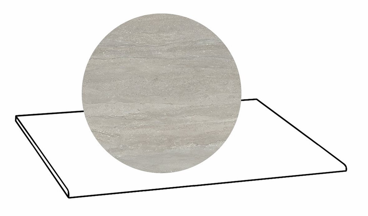 LPC Portland Vein lasittamaton porraslaatta 30X60 05 grey tasapintainen silotettu matta keskitumma harmaa kivi