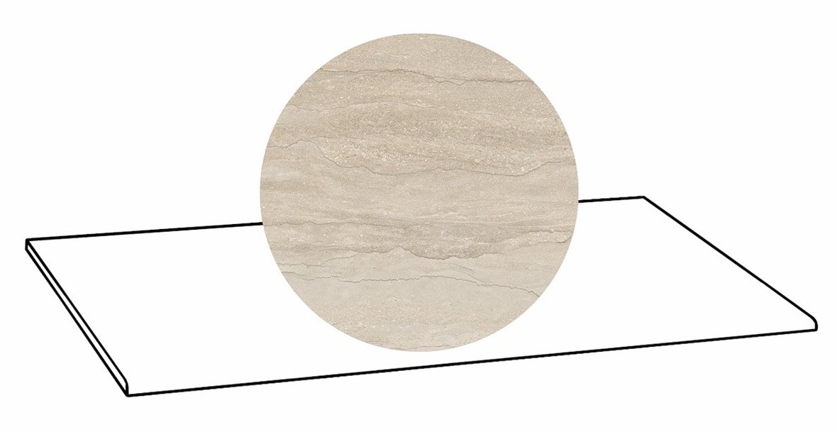LPC Portland Vein lasittamaton porraslaatta 33X120 03 sand tasapintainen silotettu matta keskitumma beige kivi