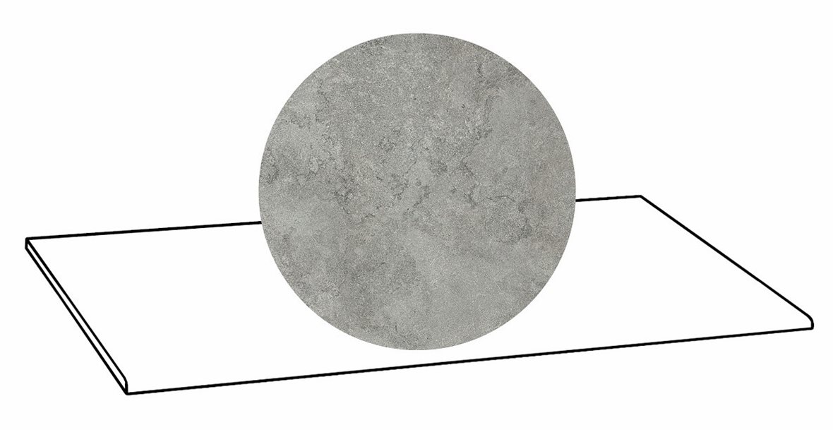 LPC Portland Cross lasittamaton porraslaatta 33X120 05 grey tasapintainen matta keskitumma harmaa kivi