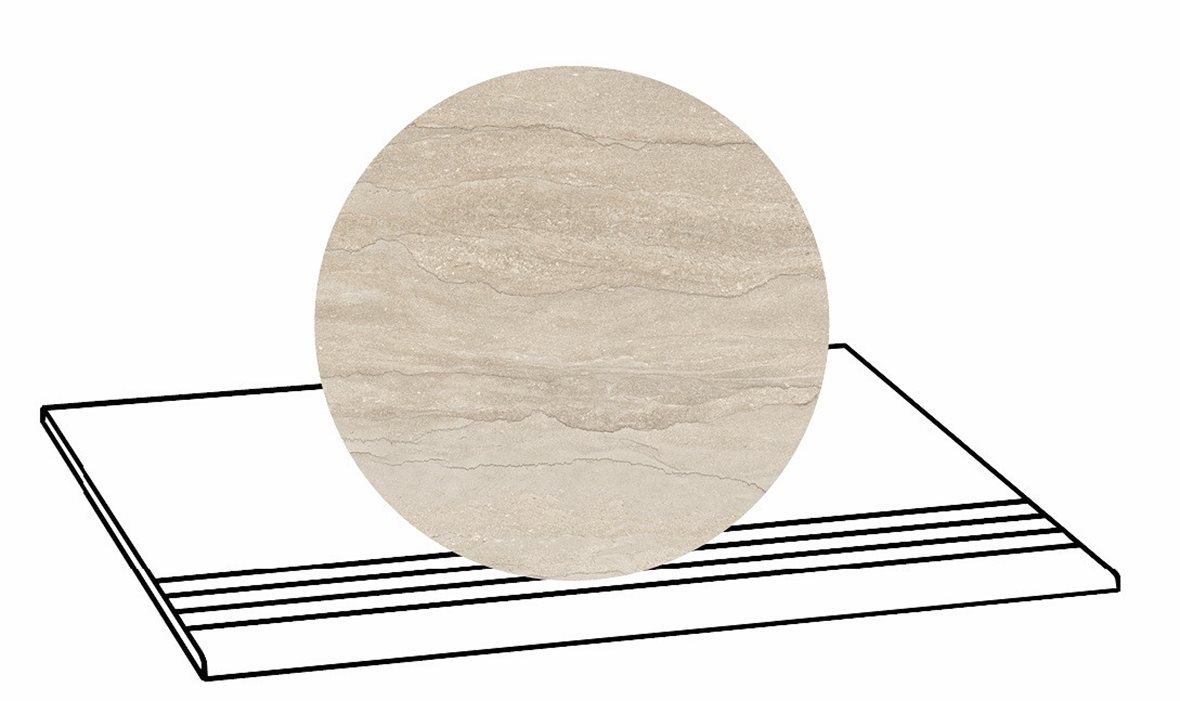LPC Portland Vein lasittamaton porraslaatta liukuesteuralla 30X60 03 sand tasapintainen silotettu matta keskitumma beige kivi
