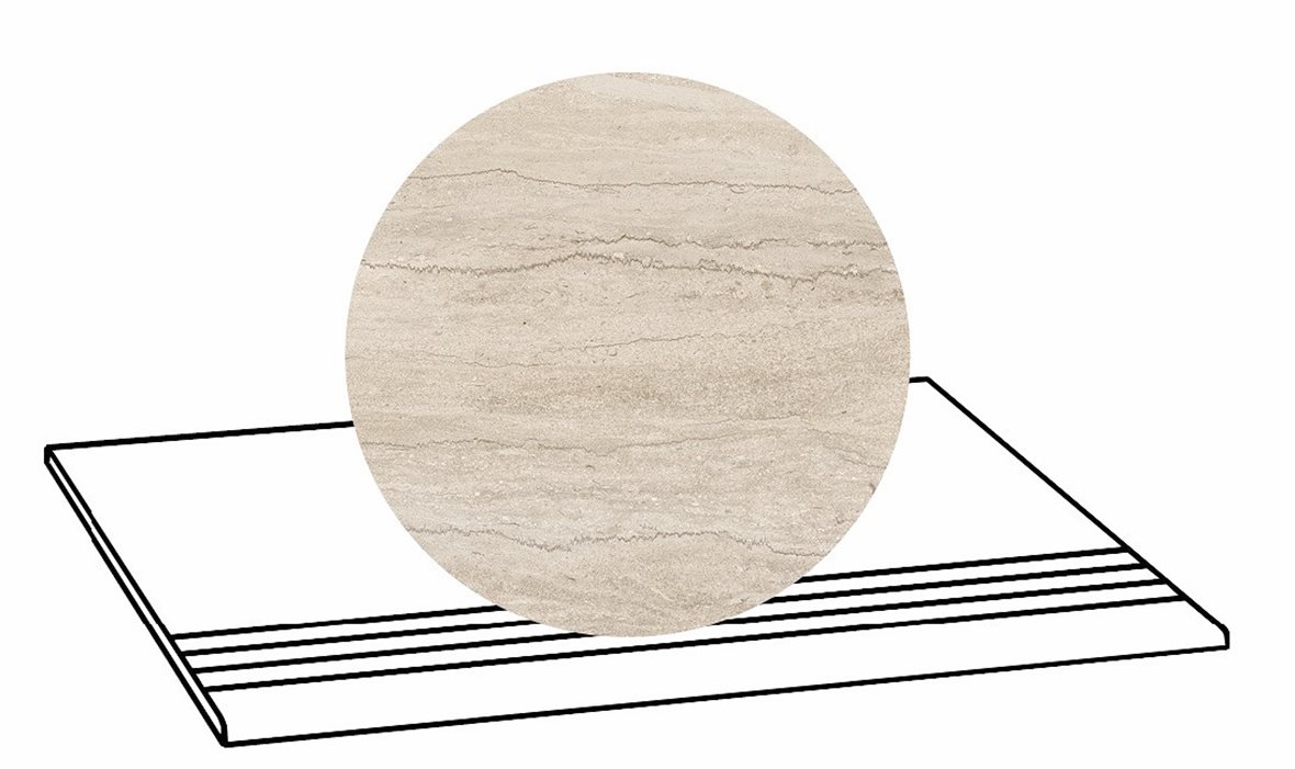 LPC Portland Strong lasittamaton porraslaatta liukuesteuralla 30X60 03 sand tasapintainen silotettu matta keskitumma beige kivi