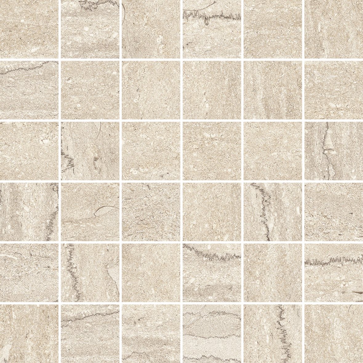 LPC Portland Strong lasittamaton porcelanato mosaiikki seinälaatta lattialaatta 5X5 02 ivory tasapintainen silotettu matta Mosaico keskitumma beige ki