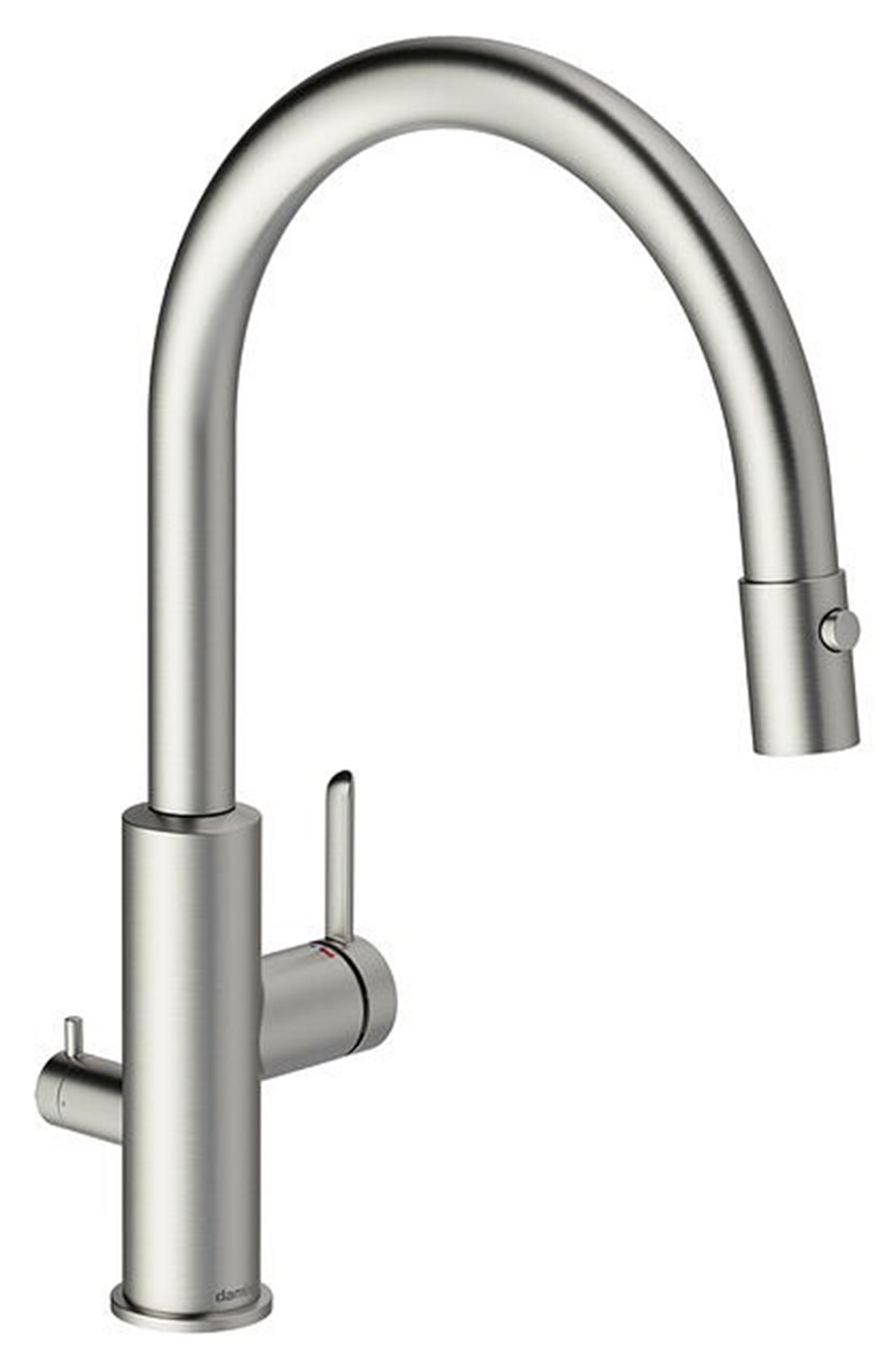 Damixa Iris keittiöhana apk venttiilillä metalli harjattu PVD teräs ulosvedettävä