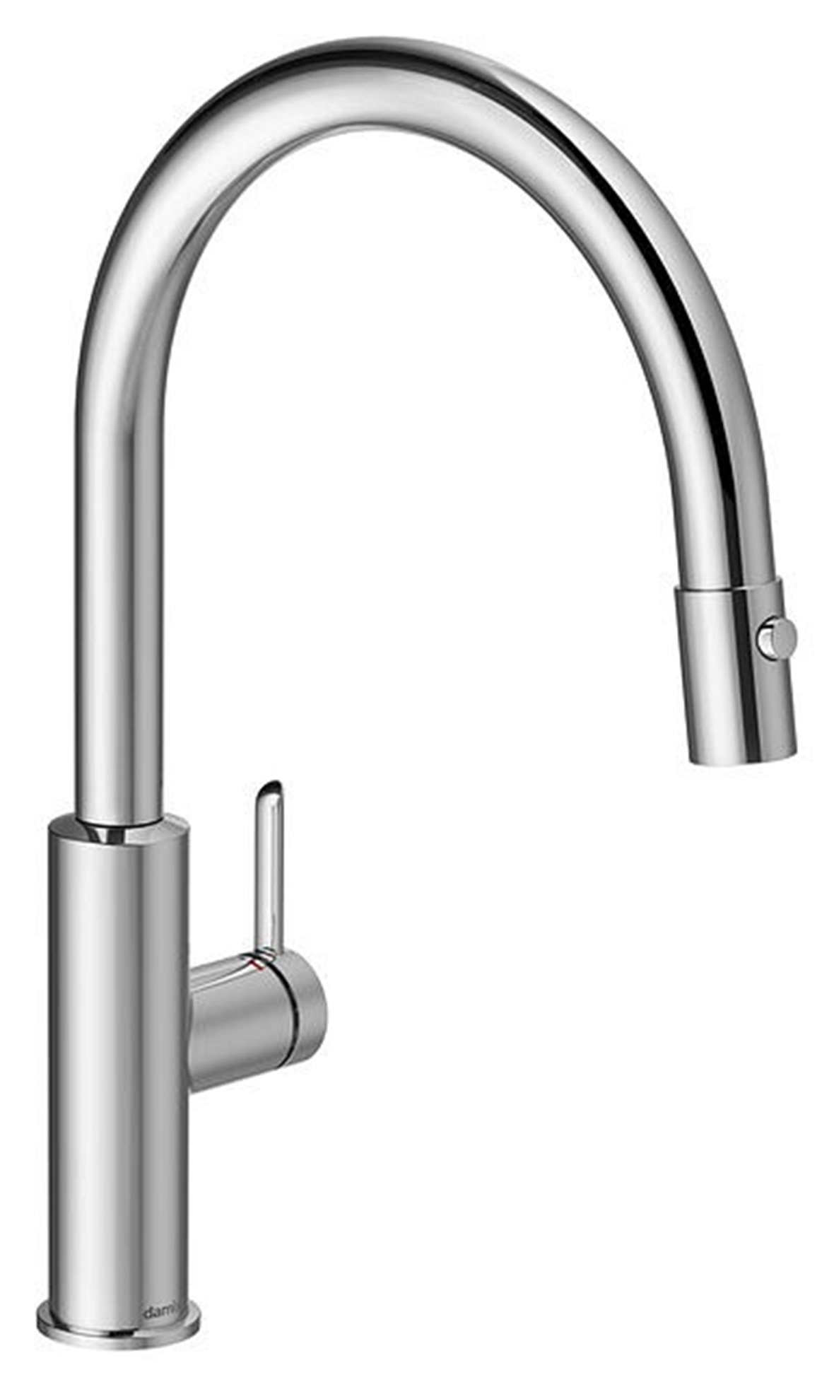 Damixa Iris keittiöhana metalli kiiltävä kromi ulosvedettävä