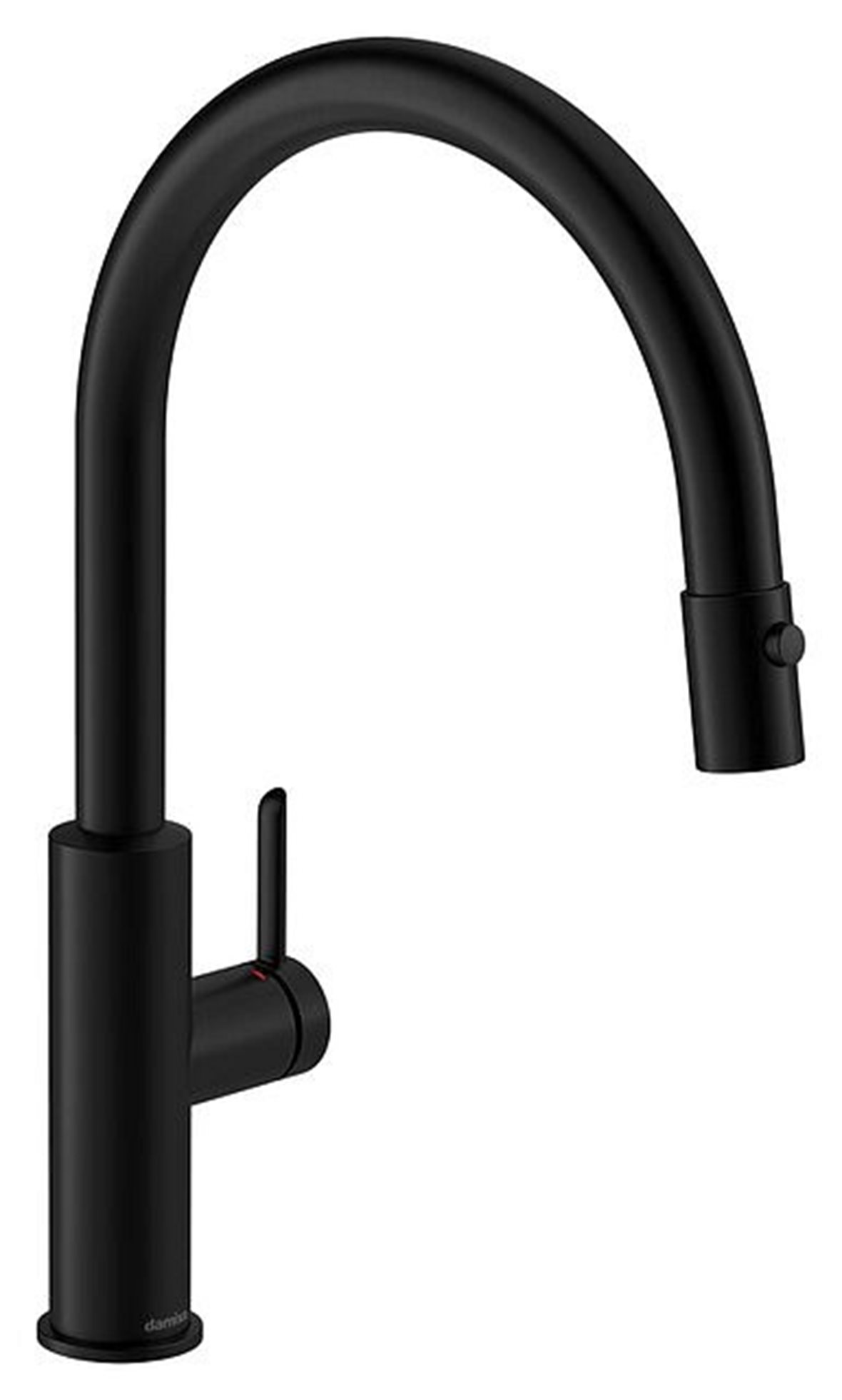 Damixa Iris keittiöhana metalli mattamusta ulosvedettävä