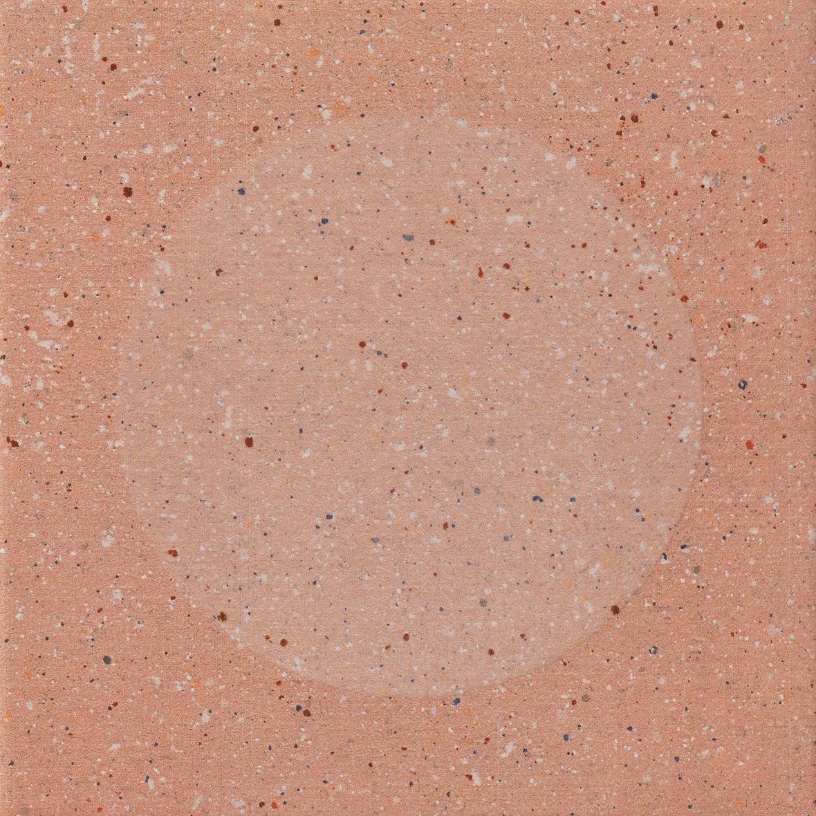 LPC Fancy Moon lasitettu kuviolaatta 20X20 07 Salmon strukturoitu matta keskitumma punainen pilkullinen