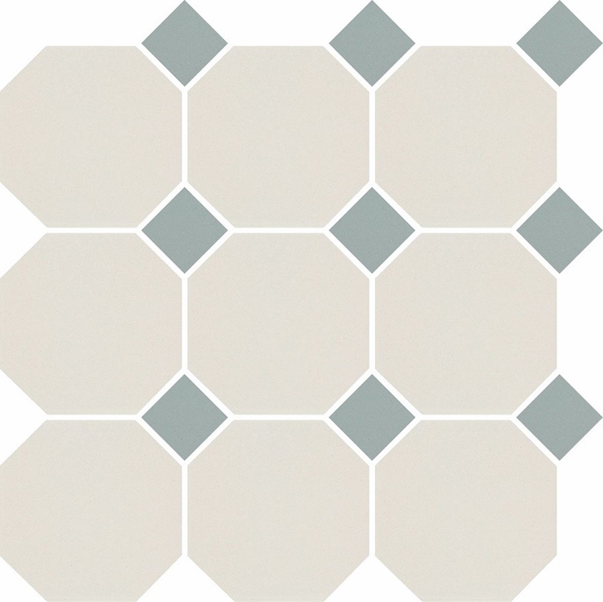 Pukkila Natura lasittamaton porcelanato seinälaatta lattialaatta 9,6X9,6 valkoinen/vaaleanvihreä 4416OCT13/1C tasapintainen matta 8-kulmainen valkoine